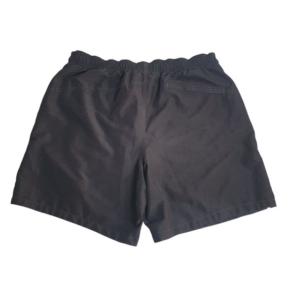 Speedo Men Black Swim Trunks Shorts Large Polyester Sport Pool Vacation Beach - Picture 5 of 5